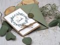 Eukalyptus Dankeskarte mit Briefumschlag Personalisiert Kommunion Konfirmation Hochzeit Eukalyptus Olive Kraft Kreuz 4