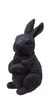 Hase Sitzend Schwarz Beton Klein Oster Deko Tischdeko 11cm Hoch 1
