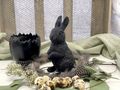 Blumentopf Keramik Schwarz Ei gebrochen Frühlingsdeko Dekoei Osterdeko 2