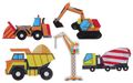 Streudeko Baustelle Bagger Kran Bulldozer Holz Gelb Orange 6cm Deko Kindergeburtstag 10 Stück 1