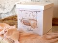 Briefbox Kartenbox Hase Korb Taufe Baby Deko Personalisiertes Geschenk 20x20cm 2
