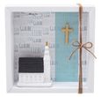 Geldgeschenk Kommunion Konfirmation Kirche Verpackung Geldverpackung Blau Kreuz Gold 1