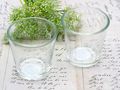 24x Kerzenhalter Kerzenglas Votivglas Transparent Teelichtglas Kommunion Konfirmation Tischdeko Deko Gastronomie 4