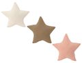 Kissen Stern Weiß Taupe Rosa Kinderzimmer Zierkissen Deko 40cm Ø 1