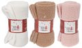 Fleece Decke 75x100cm Rosa Taupe Braun Weiß Kinderzimmer Flauschig Deko 1