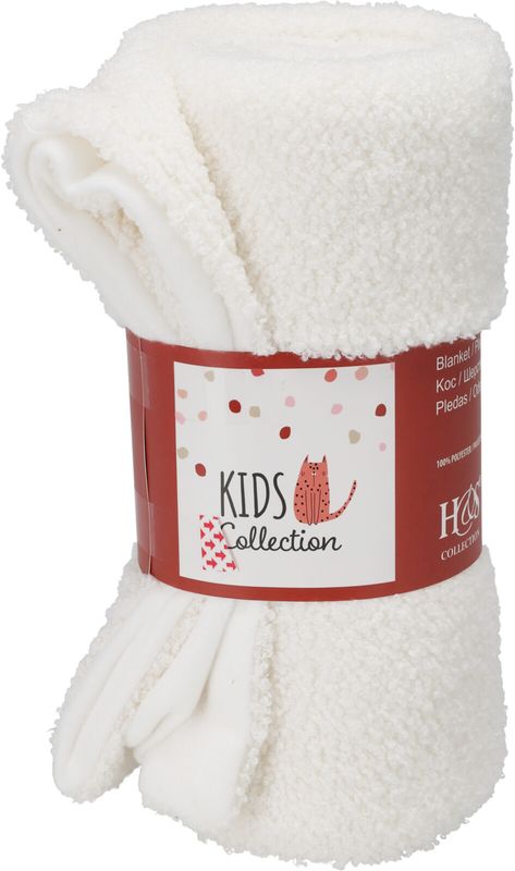 Fleece Decke 75x100cm Weiß Kinderzimmer Flauschig Deko