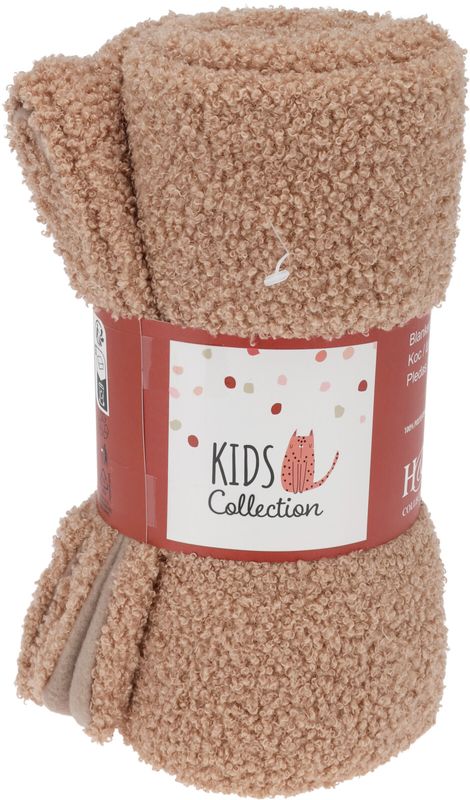 Fleece Decke 75x100cm Taupe Braun Kinderzimmer Flauschig Deko