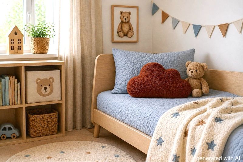 Kissen Wolke Weiß Hellbraun Dunkelbraun Kinderzimmer Zierkissen Deko 45cm Lang