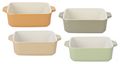 Ofenschale Keramik 310ml Orange Grau Grün Creme 12,5x9cm Küche Deko Back- und Serviergeschirr 1