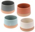Dip Schalen Groß Bowl 4er Set Ton Creme Orange Mint Grau 9cm Ø 5cm Hoch Küche 1