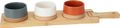 Tablett Dip Schalenset 4er Set Ton Creme Grau/Anthrazit Orange Servierset Küche 1