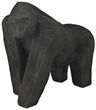 Gorilla Figur Schwarz Polyresin Deko Pappmaché Optik Wohnaccessoire 17cm x 16cm 1