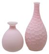Vasen Rosa Matt Glas Tischdekoration Taufe Hochzeit Geburtstag Blumenvasen 2 Stück 1