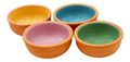 Tapas Schalen Ton Gelb Grün Blau Rosa Saucenschälchen Küche Ø10cm 4cm H 4er Set  1