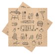 Servietten Grill Natur Recycled  BBQ Party Tischdeko Sommer Garten 33 x 33 cm 20er Pack 1