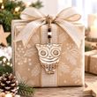 Deko Eule Holz Geschenkhänger Herbst Winter Adventskranz Boho Basteln  3