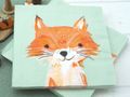 Komplett SET für Kindergeburtstag Tischdeko mit Fuchs für Wald Motto Party 6