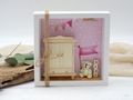 Geschenk Verpackung personalisiert MIT NAME zur Taufe oder Geburt Baby Mädchen Rosa 2
