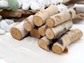 Holzstämme aus unbehandeltem Birkenholz Winter Herbst Oktoberfest Streudeko Tischdeko 2