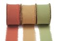 Band Kreppstoff Basteln Beige Olive Grün Rot 4cm Breit 5m Lang Herbst 1
