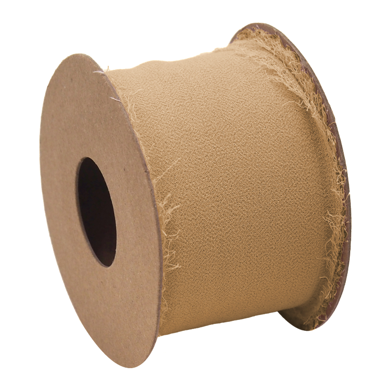 Band Kreppstoff Basteln Beige 4cm Breit 5m Lang