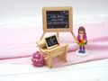 Einschulung Tischdeko Mädchen ABC Buchstaben Bunt Tafel Schulbank 5 Teilig PERSONALISIERT 7