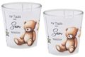 Windlicht Banderole Boho Taufe Geburtstag Baby Tischdeko PERSONALISIERT 7,5cm H 1