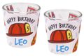 Windlicht Banderole Feuerwehr Auto Geburtstag Kinder Party Votivglas Junge Tischdeko PERSONALISIERT 7,5cm Hoch 2