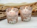 Windlicht Banderole Taupe Braun Boho Beige Creme Pampas Gräser Kerzenglas Votivglas Hochzeit Geburtstag PERSONALISIERT 7,5cm Hoch 5