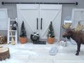 Wichtel Zubehör Deko LED Tannenbaum Pflanzenkübel Kranz für Wichteltüren, Puppenhäuser oder Miniatur-Weihnachtsszenen 2