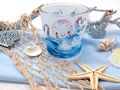 Windlicht Banderole Meer Geburtstag Delfin Oktopus Kinder Party Votivglas Tischdeko mit NAME 6