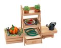 Wichtel Zubehör Miniatur Kürbis Pflanztisch Gießkanne Grten Blumentopf Gemüse 7