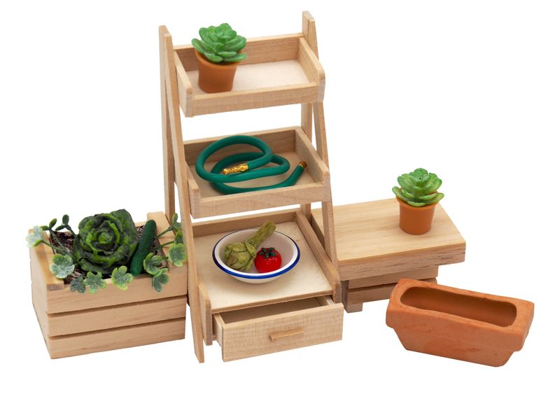 Wichtel Zubehör Miniatur Salat Terrakotta Topf Pflanztisch Garten Blumentopf Gemüse