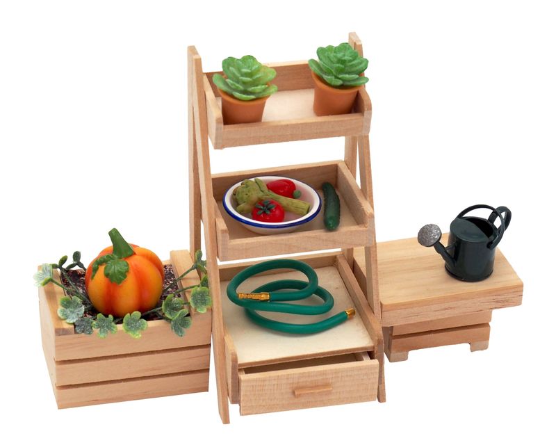 Wichtel Zubehör Miniatur Kürbis Pflanztisch Gießkanne Grten Blumentopf Gemüse