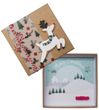 Geldgeschenk Weihnachten Verpackung Geschenk Personalisiert Natur Rentier Schal Schneelandschaft Gutschein 1