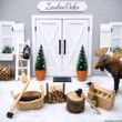 Wichtel Zubehör Miniatur Beil Axt Tanne Werkzeug Korb Brennholz SET 10Teile 4