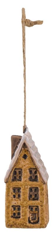 Muskat Keramik Deko Haus Klein Keramikhänger Hänger Baumschmuck Weihnachten Geschenkhänger 3 x 2 x 7cm