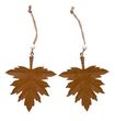 Blatt Herbst Deko Ahornblatt Mettall Rost Hängedeko Basteln 9 x 10cm 2 Stück 1