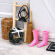 Wichtel Zubehör Gummistiefel PINK Rosa Miniatur Puppenhaus Geschenk Adventskalender 2