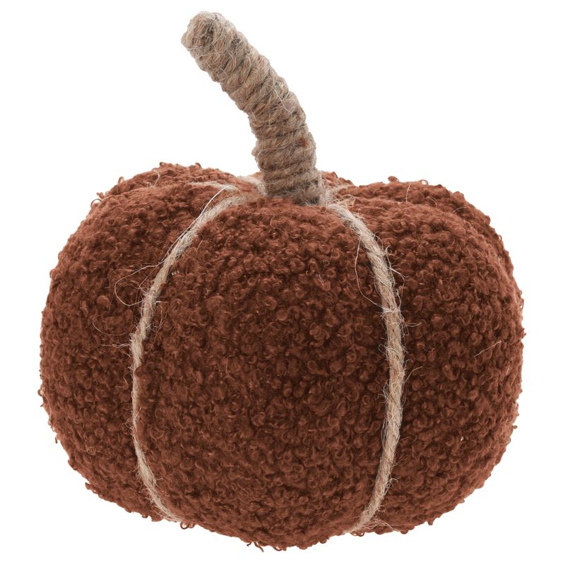 Kürbis Stoff Jute Braun Groß 15cm Herbst Tischdeko