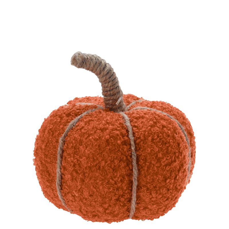 Kürbis Stoff Jute Orange Klein 12cm Herbst Tischdeko