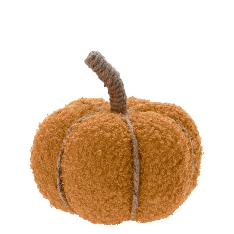 Kürbis Stoff Jute Gelb Klein 12cm Herbst Tischdeko