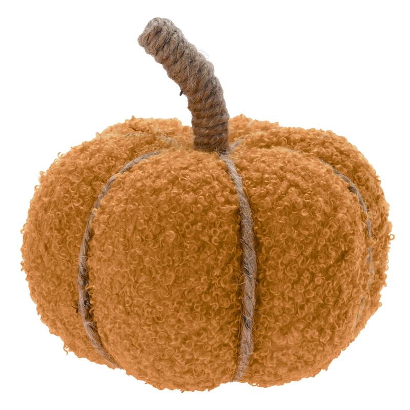 Deko Stoff Kürbis Gelb GROß 15cm – für Tisch, Fensterbank, Erntedank & Herbst Deko