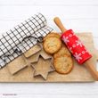 Backset Teigroller Rot Ausstechformen für Plätzchen & Kekse Geschenk Advent 4