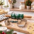 Backset Kinder Keksausstecher Zuckerstange Glocke Stiefel & Teigroller Weihnachten 3
