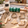 Backset 4-teilig mit Teigrolle & 3 Ausstechformen – Backzubehör Set für Kinder 2