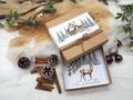 Geldgeschenk Kraft Banderole Wald Hirsch Fuchs Haus Weihnachten 5
