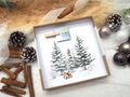 Geldgeschenk Kraft Banderole Wald Hirsch Fuchs Haus Weihnachten 6