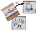 Geldgeschenk Kraft Banderole Wald Hirsch Fuchs Haus Weihnachten 2