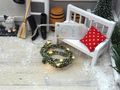 Miniatur Tannengirlande in Schneeoptik mit LED Lichterkette 30cm 5